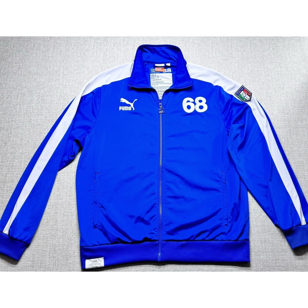 Puma Football Archives Italia 1968 Champions Track Jacket Mens XL Blue